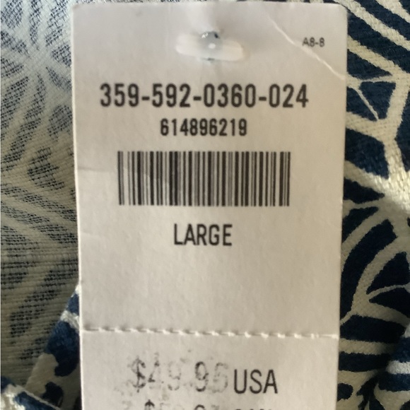 Hollister Sleeveless Dress Navy White Size Large New - Picture 8 of 11